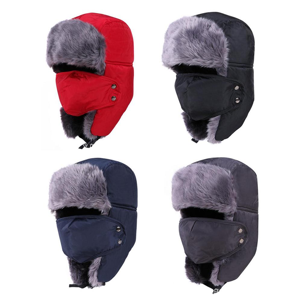 

Unisex Warm Trapper with Detachable Mask Windproof Soft Winter Hat