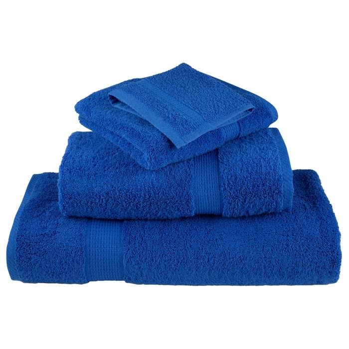 VidaXL Serviettes de toilette premium SOLUND 2 pièces Bleu 30 x 30 cm 600 g/m² 137179