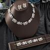 Pearl necklace, earrings, bracelet, jewelry set, women's high-end, fashionable, vintage clavicle chain