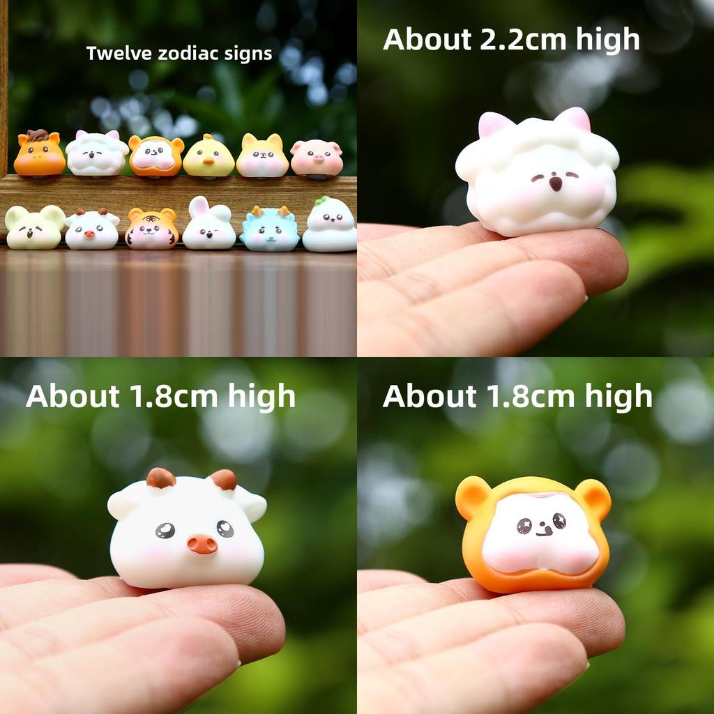 Zodiac Animals Resin Desktop Ornament Collectible Gift For Kids And Hobbyists