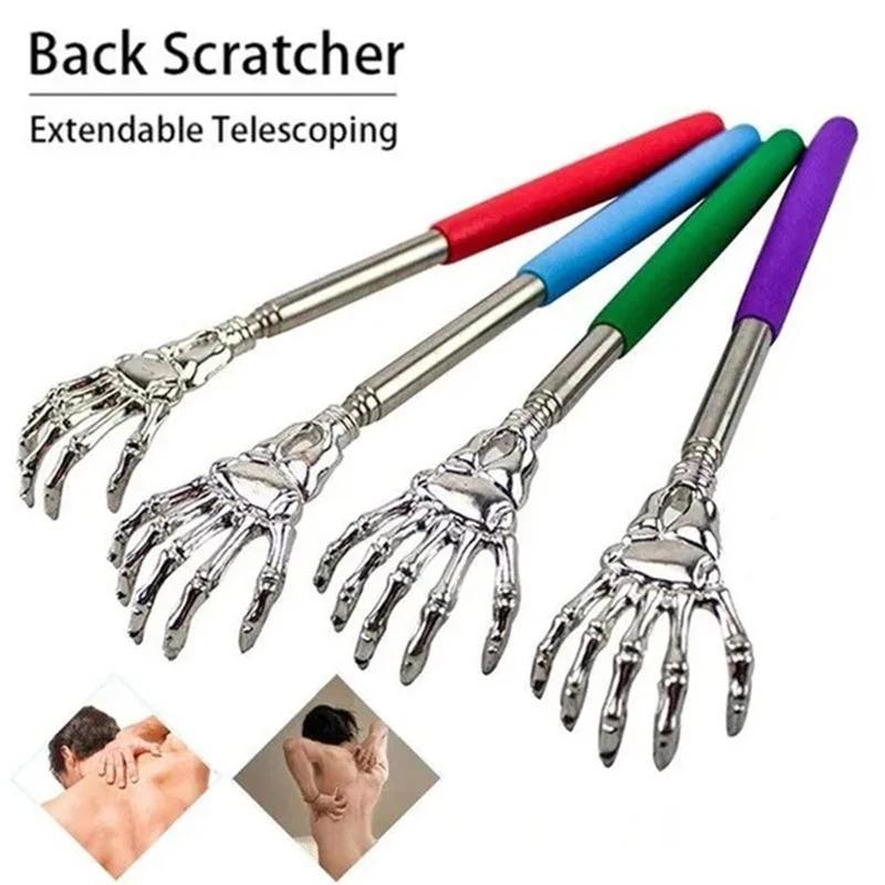 Bärbar Rostfri Stål Spökhandtag Infällbar Massage Skrapverktyg Massageverktyg Används För Att Massera Ryggen Flera Färger