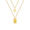 Street Hip-Hop Style Double-Layer Design Stacked Necklace, Men'S And Women'S Trendy Collarbone Chain Accessories P095