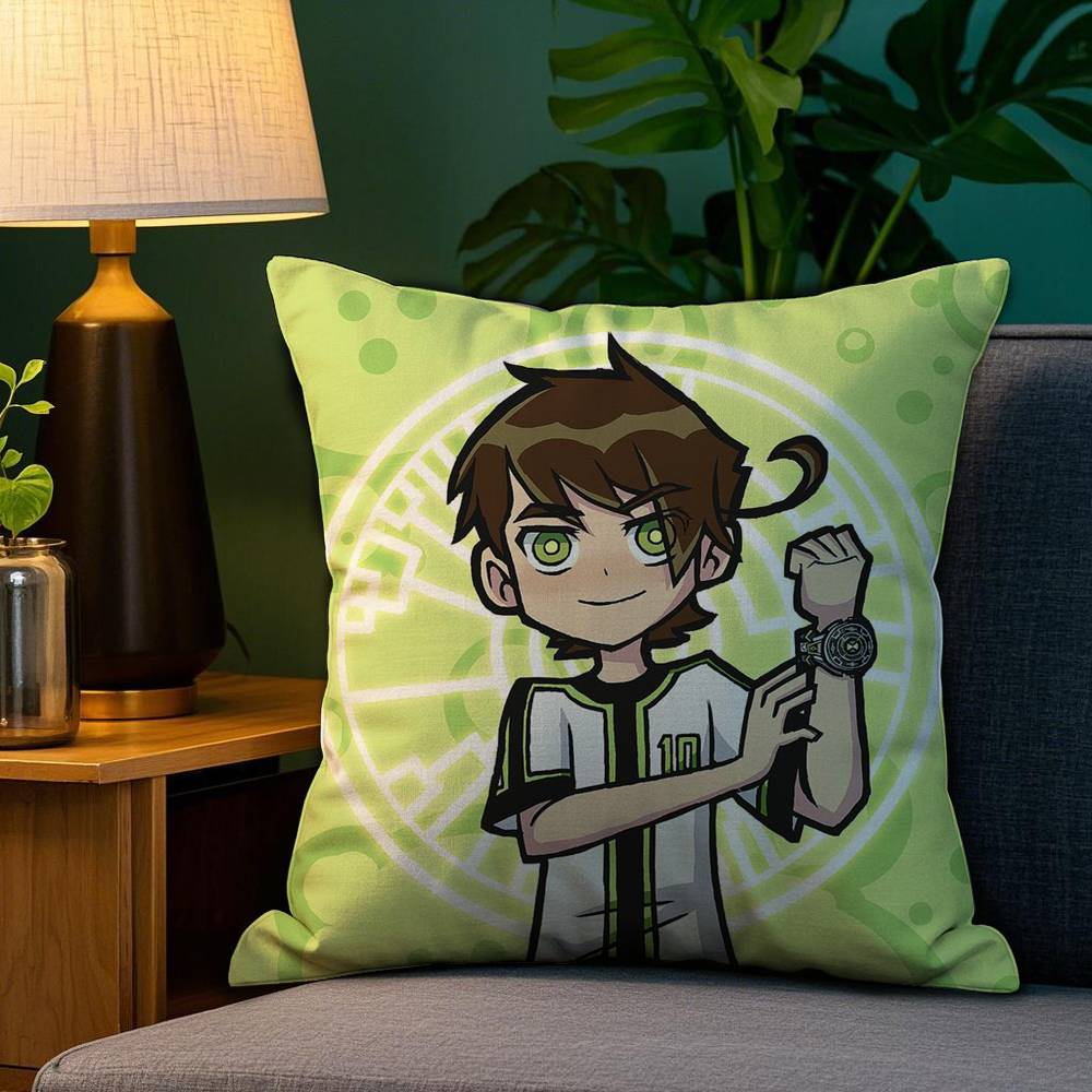 Kreskówka B-Ben 10 Fajne Poszewka na Poduszkę Sofa Salon Sypialnia Dwustronny Nadruk Kwadratowa Poduszka Poszewka na Poduszkę do Drzemki