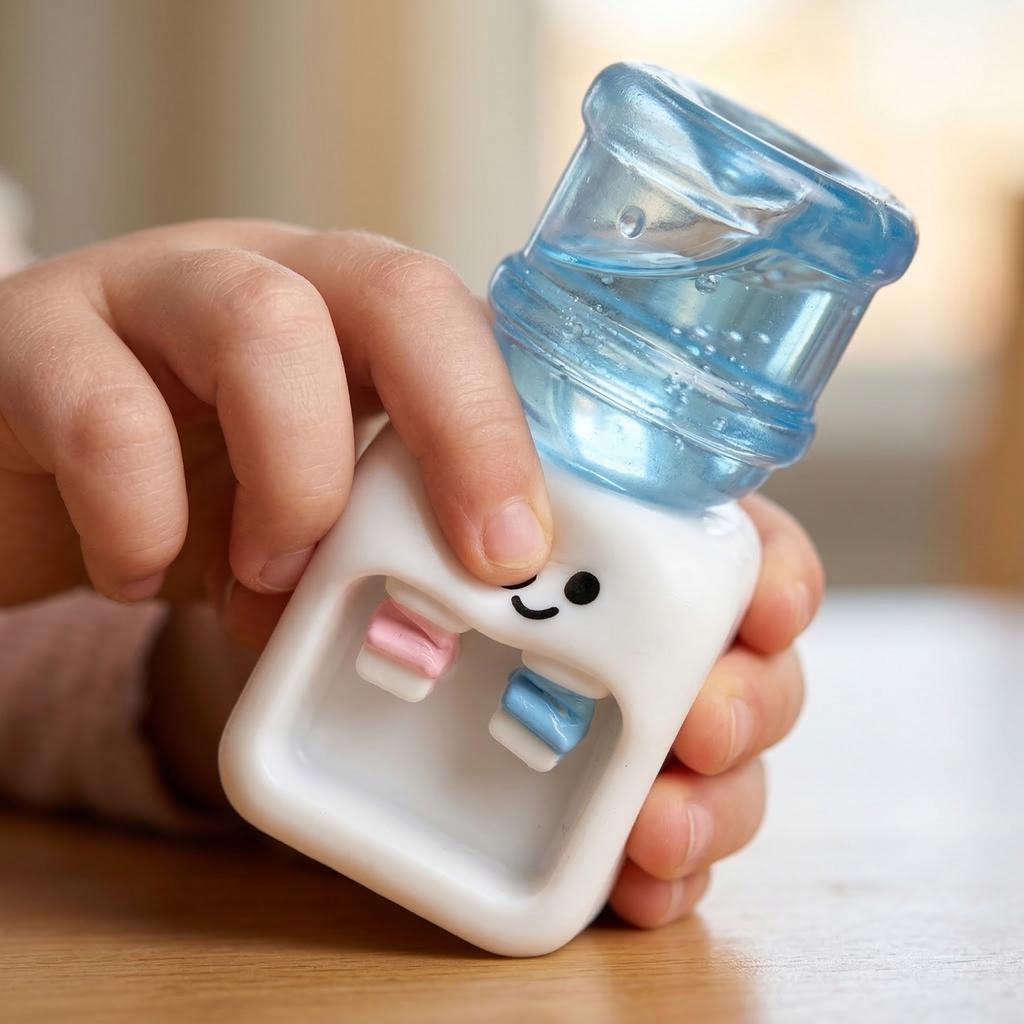 Wasserspender zum Klemmen - Dreidimensionaler, karikaturhafter, realistischer Wasserspender. Kreatives kleines Geschenk - Simuliertes langsam hüpfendes Spielzeug.