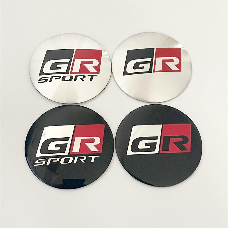 4Pcs 56mm GR Sport Logo Car Wheel Center Hub Caps Stickers Rim Decal For Toyota Corolla 86 Supra CHR Yaris Camry Prius Rav4 Auto