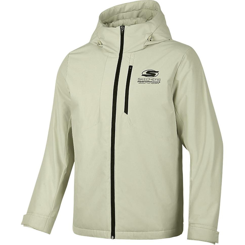 Skechers Basic Sports Series Outdoor Running Fitness Water-Resistant Jacket Men jackets Durable-Gray P424M128-027B S
