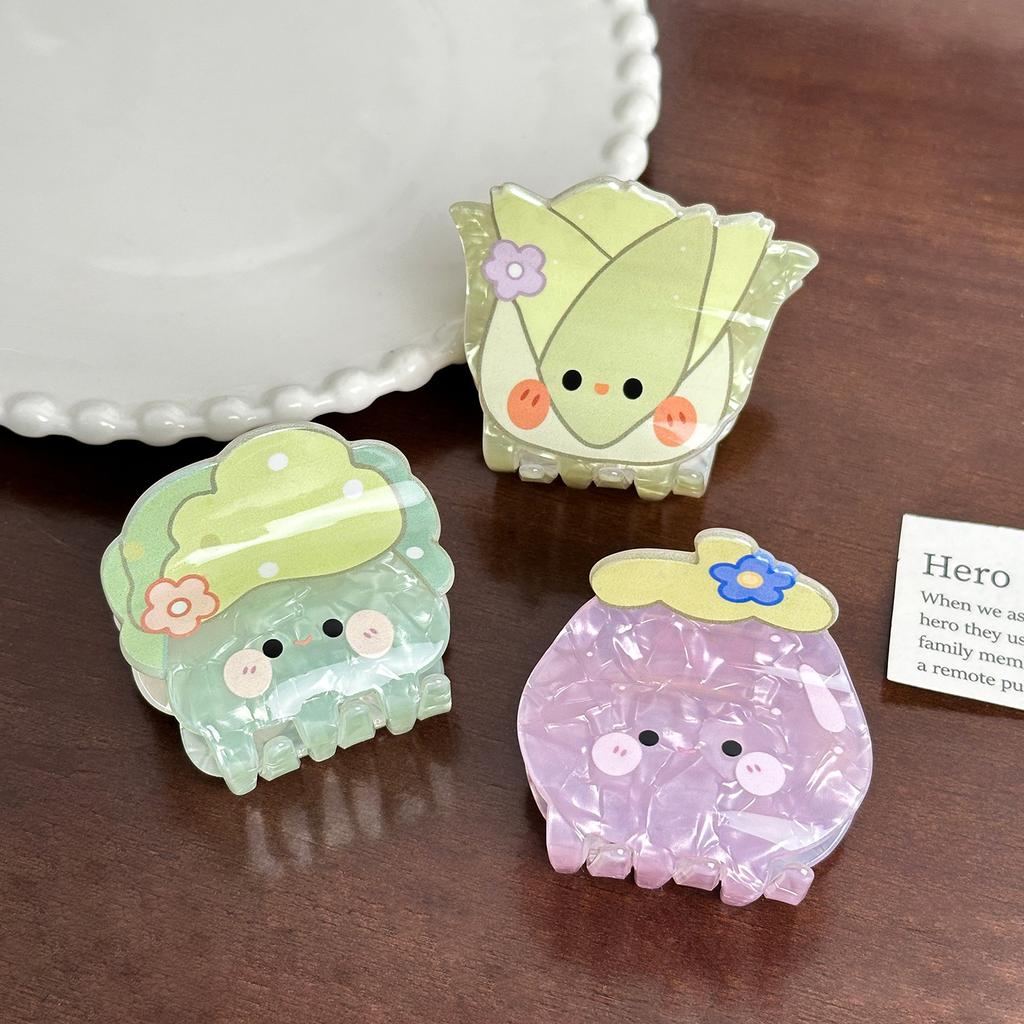 Fruit Cute Charming And Vegetable Hair Accessories Delightful Handmade Acrylic Clips Claw