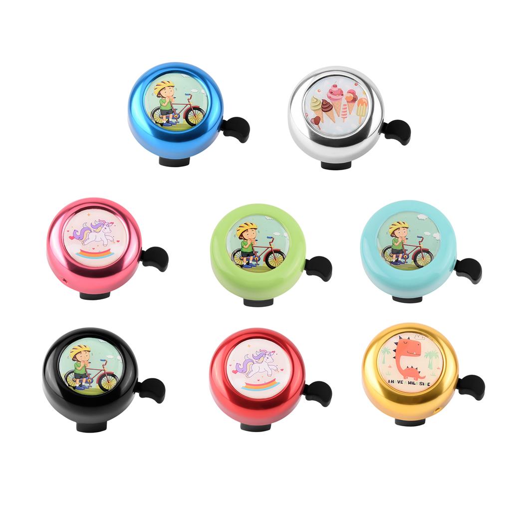Children Bicycles Bells with Stickers Loud Sound Mountain Bike Handlebar Ring Horn Cute Bike Ring Cycling Ringing Horn