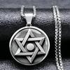 Men's Star of David Fashion Trend Hexagram Pattern Hip Hop Accessories Necklace Pendant