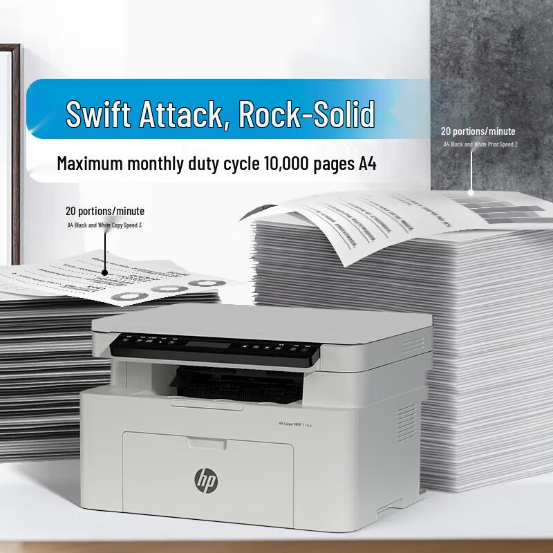 HP LaserJet 110 Series A4 Monochrome MFP CN plug (adapter included)