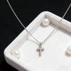 High-End Punk Style Zirconia Cross Necklace for Women