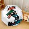 Gaston Lagaffe Winddichter Automatischer 8-Rippen Faltbarer Regenschirm Tragbarer Outdoor Sonnenschirm