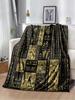 D Egyptian Symbols Throw Blanket Soft Cozy Blanket for Home Bedroom Bed Sofa Kids Room Decor