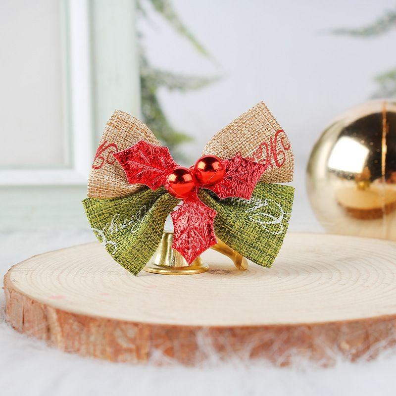 Mini Christmas Bows - Red & Green Holiday Decorations, Glossy Accent Center, Year-Round Use for Halloween, Thanksgiving, New
