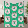 A Cozy Piggy Theme Pattern Fleece Blanket, Perfect Gift, Soft High-Definition Digital Print, All-Season! Soft, Breathable