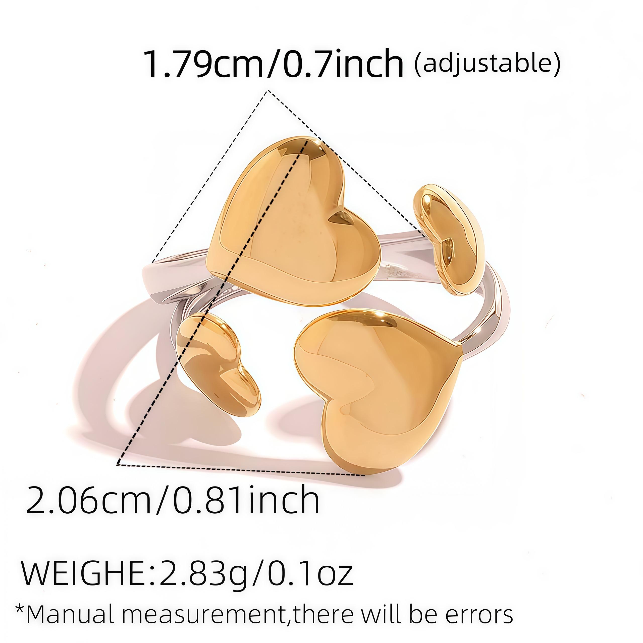 

Minimalist High Quality Glossy Stainless Steel Heart Love Cast Ring 18K Gold Color Plated Charm Romantic Zircon 2025 Gift resizable