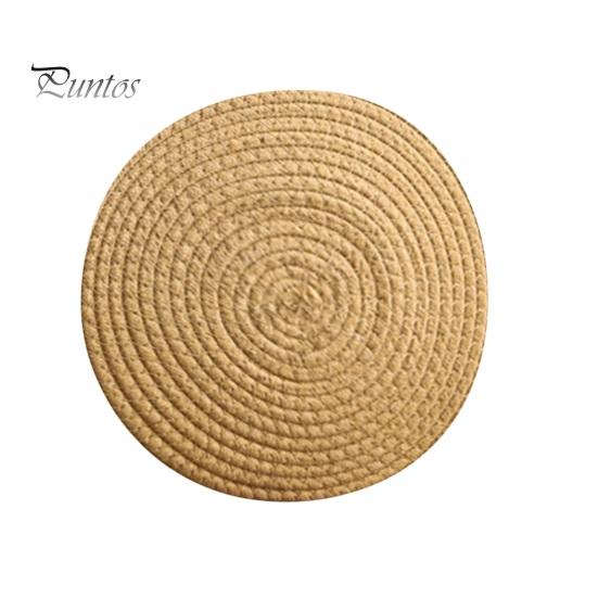 Soft Cotton Woven Coaster Set Heat Insulation Anti-Scald Water-absorbent Noise-reducing Cotton Cup Mat