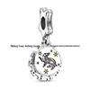 Panjia White Copper Cartoon Owl Pendant for DIY Bracelets - Trendy Beaded Character Ornament