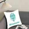 Luxury B-Bianchi Logo Cushion Cover Elegant Comfort Pillowcase Sofa Bed Double-Sided Printed Invisible Zipper Home Decor