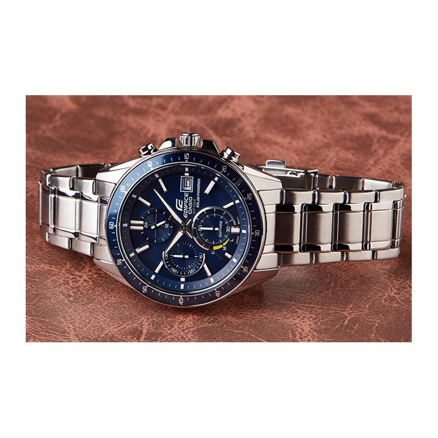 Casio Edifice Ocean Heart Classic Three-Hand Three-Eye Unicorn Solar Quartz Watch Men Watches Blue EFS-S510D-2AVUPR