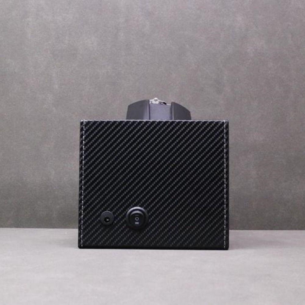 Black Bi-directional Rotation Carbon Fiber Watch Storage Display Automatic Watch Winder