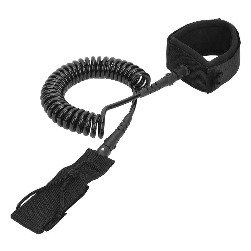 Black Elastic Water Sports Foot Rope Surfing Paddle Board Ankle Spring Traction Strap