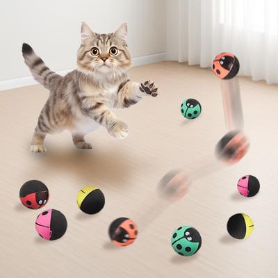 Pet Cat Toy Interactive Rolling Ball Elastic Small Insect Shaped Chase Toy for Cats Durable Lightweight Fun Activity Toy
