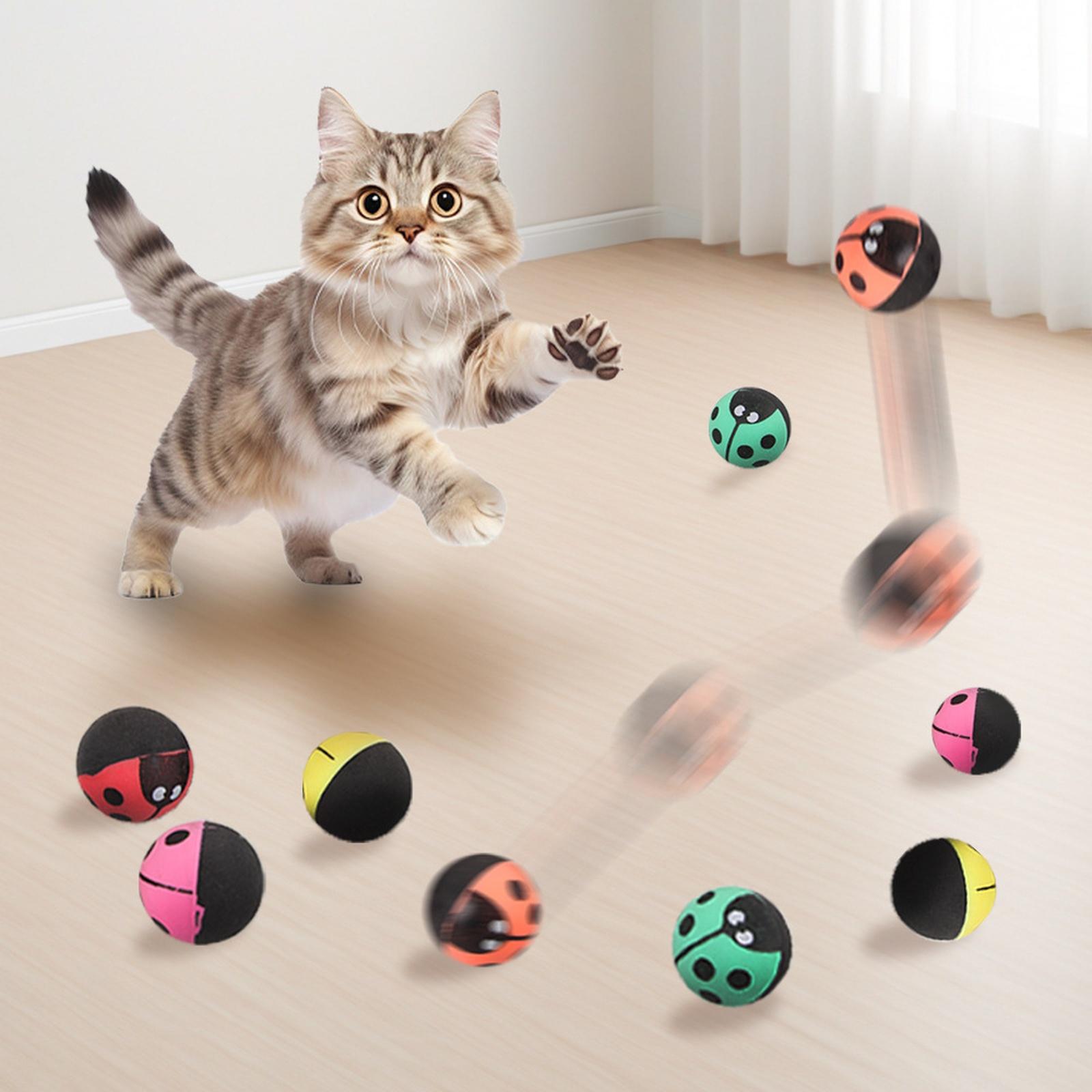 

Insect Shape Elastic Ball Toy Interactive Rolling Self-Entertainment Small Pet Toy Supplies one size