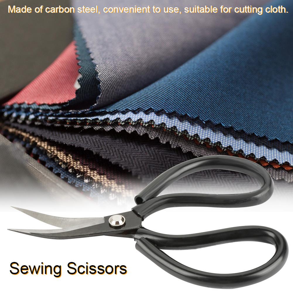 Carbon Steel Lther Sewing Scissors, Angled Tip Design with Comfortable Handle, Suitable for Professional Fabric Craft Sewing