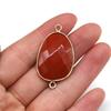 1Pc Faceted Water Drop Natural Stone Connector Pendant 22×38mm Golden Zinc Alloy Bezel Wrapped Double Loops Gemstone Link Charm For DIY Jewelry Making