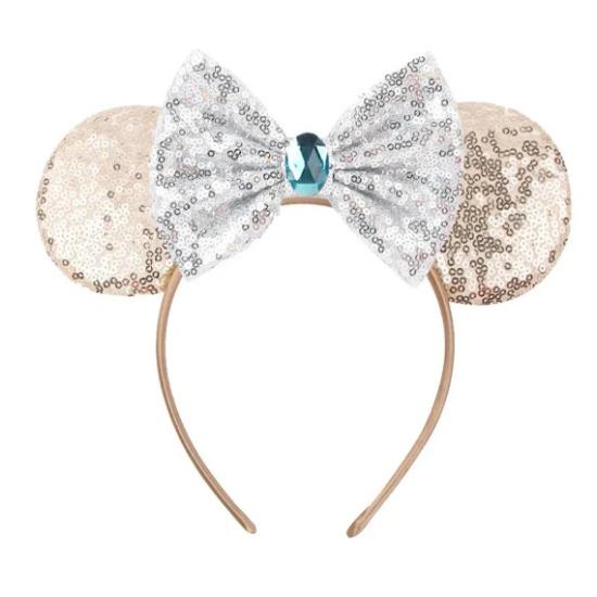 9.5 CM New Cute Glitter Crown Hairband Sequins Bows Mouse Ears Headband Kids Festival Party Cosplay Headband