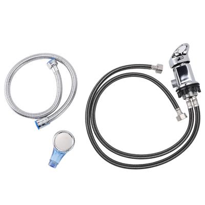 60cm Shampoo Bowl Faucet Sprayer Mixing Valve Leak Proof Chrome Zinc Alloy Shampoo Bowl Faucet