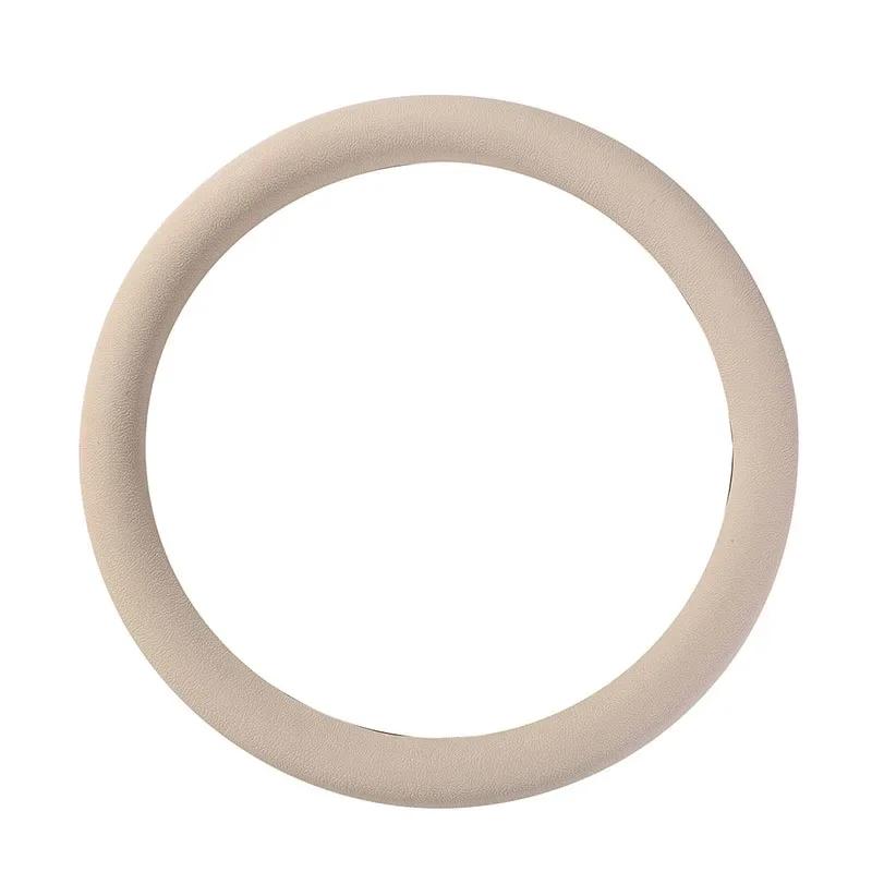 

New car steering wheel handle cover anti slip silicone soft all season universal new energy vehicle steering wheel accessories бежевый