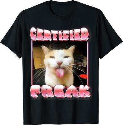 Certified Freak Cat Tongue Out T-Shirt