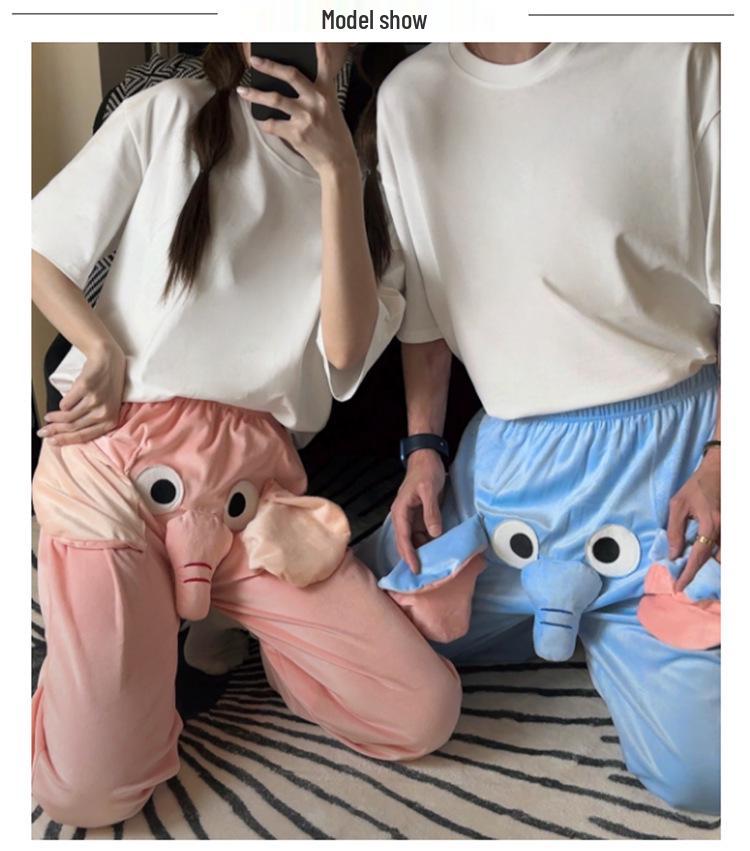 Frühlings- & Herbst-Süßer Elefant 3D Lockere Hose - Unisex Lässige Nachtwäsche