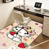 Office Rug Hello Kitty, Strawberry Anti-Slip Rug, Machine Washable for Living Room, Bedroom, Office, Multiple Sizes, Bedroom Mat, Decorative Mat, Dura