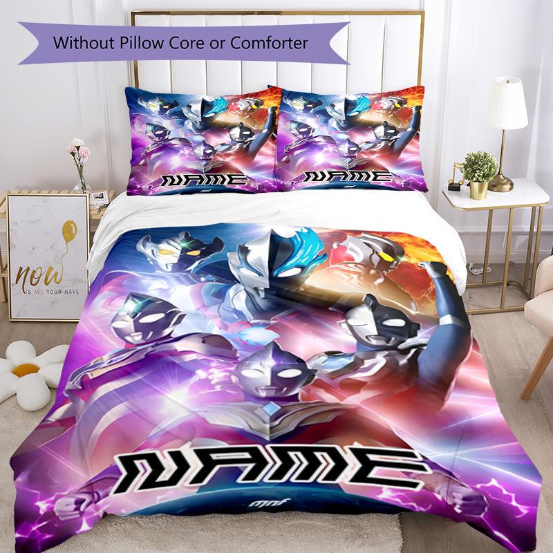 Power Rangers Collage Customize Your Name Bedding Set Breathable Duvet Cover with Pillowcases Home Decoration Birthday Gift