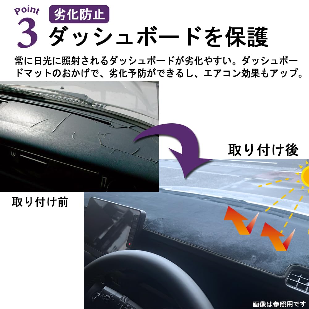 SAWAKAKI Toyota Harrier 80 Series Exclusive Dashboard Mat with HUD Sun Protection Deterioration Prevention Protective Mat Polyester Material Logo