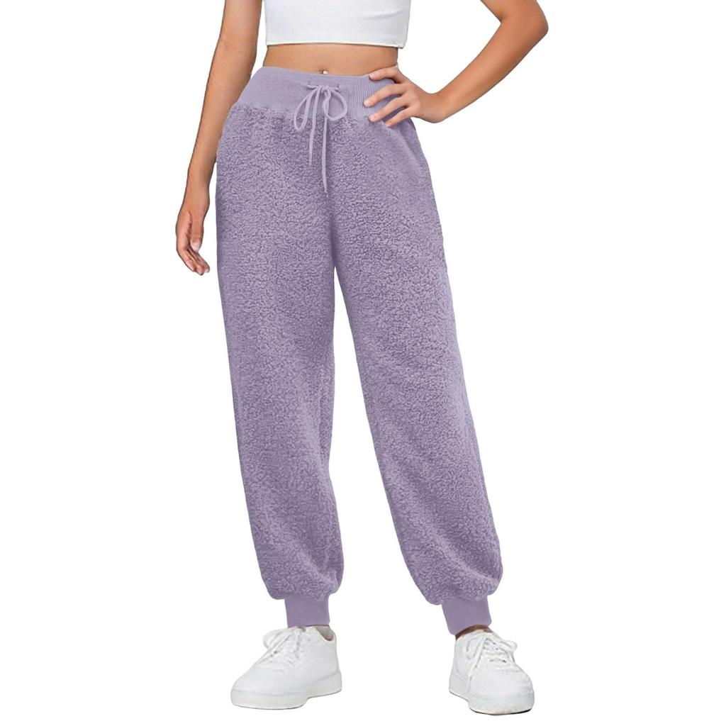 Women's Fleece-Lined Pants - Relaxed Fit Unisex Adult Winter Pants For Homewear