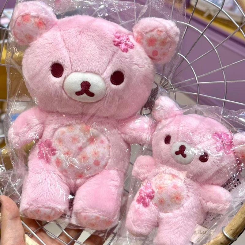 Peluche Rilakkuma Edizione Sakura Orsetto Rosa Morbido Giocattolo Morbido Bambola Fiore di Ciliegio Carina Cuscino Cuscino Orsacchiotto Regalo Per Bambini