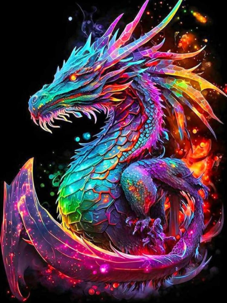 5D-Diamantmalerei zum Selbermachen, Drachenblume, Diamantmalerei, Mosaik-Stickerei-Set, handgefertigt, Heim-Wohnzimmer-Dekoration, Geschenk