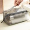 Neue Kosmetiktasche mit großem Fassungsvermögen aus Mesh, transparent, Waschtasche, Reise-Kosmetiktaschen, Damen-Handheld-Make-up-Beutel, Reise-Toilettentasche