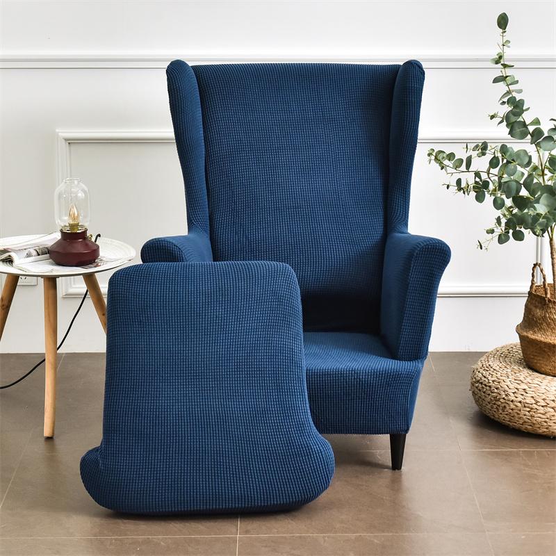 Polar Fleece šikmé opěradlo křídla Potah na křeslo Stretch Spandex Potahy na křeslo Protiskluzové potahy na pohovku s potahem na sedák