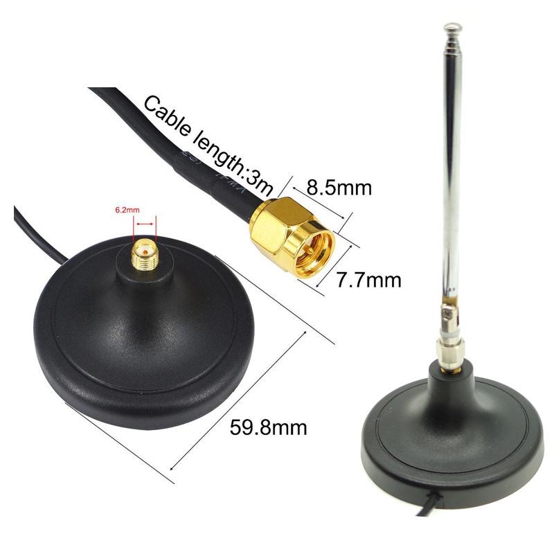 Telescopic Antenna with Large Suction Cup