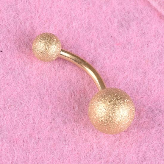 Limeimei Sexy Mulheres Aço Inoxidável Dupla Bola Barbell Umbigo Anel Body Piercing Jóias