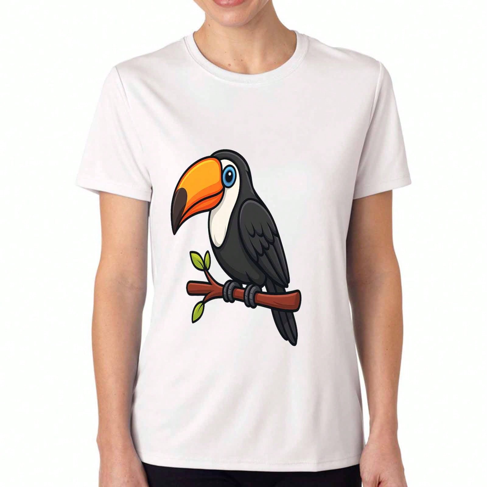 Toucan Bird unisex s Cotton T Shirt, Pure Cotton HighQuality Print, Durable, Casual And Fashionable. Featuring A Vibrant Toucan Do It Graphic, Comfy A S разноцветный