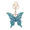 Keychain Pendant Colorful Rhinestones Inlaid Shining Butterfly Design Key Chain with Lobster Clasp Bag Charm Backpack Accessory