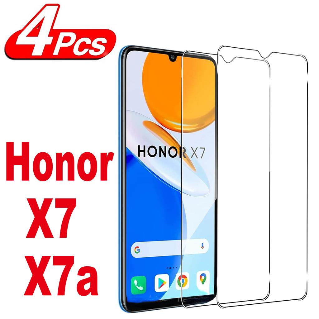 4 Stück Displayschutzglas für Honor X7 X7a Hartglasfolie