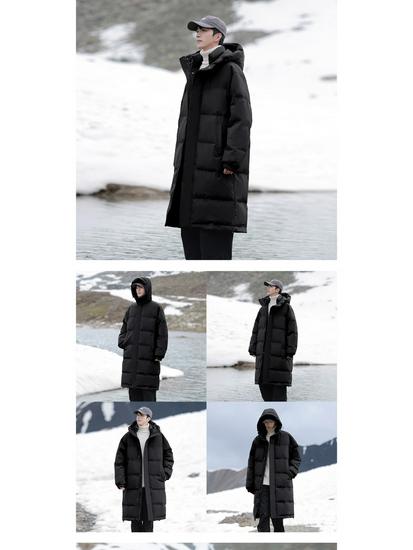 Men's Mid-Length Cotton Padded Jacket - Thickened Winter Coat for 2025 Season