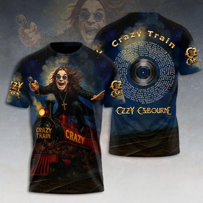 Rock Ozzy Osbourne Band 3d Print T-shirt Men Women Fashion Hip Hop Short Sleeve Oversized Sports O-Neck Men Tops Tees